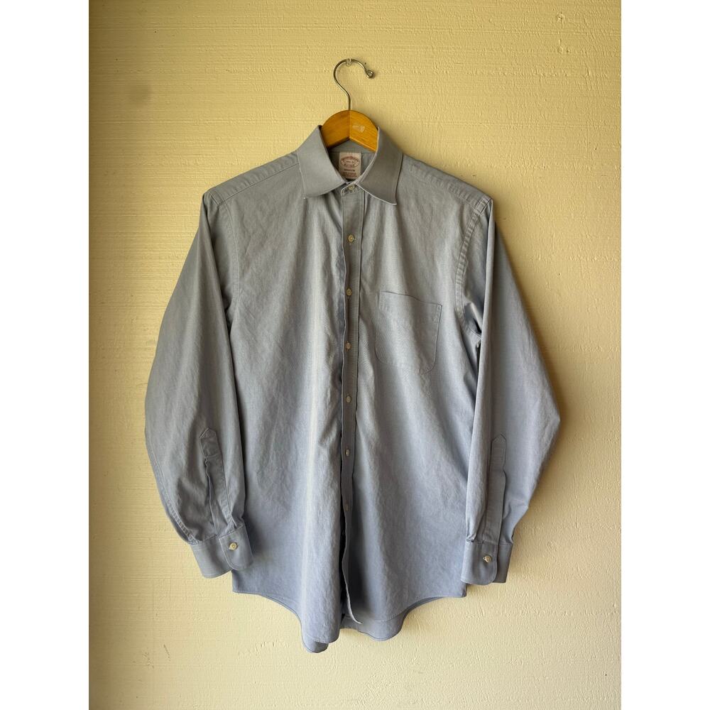 Brooks Brothers Madison Cut Powder Blue Long Sleeve Dress Shirt Size Small